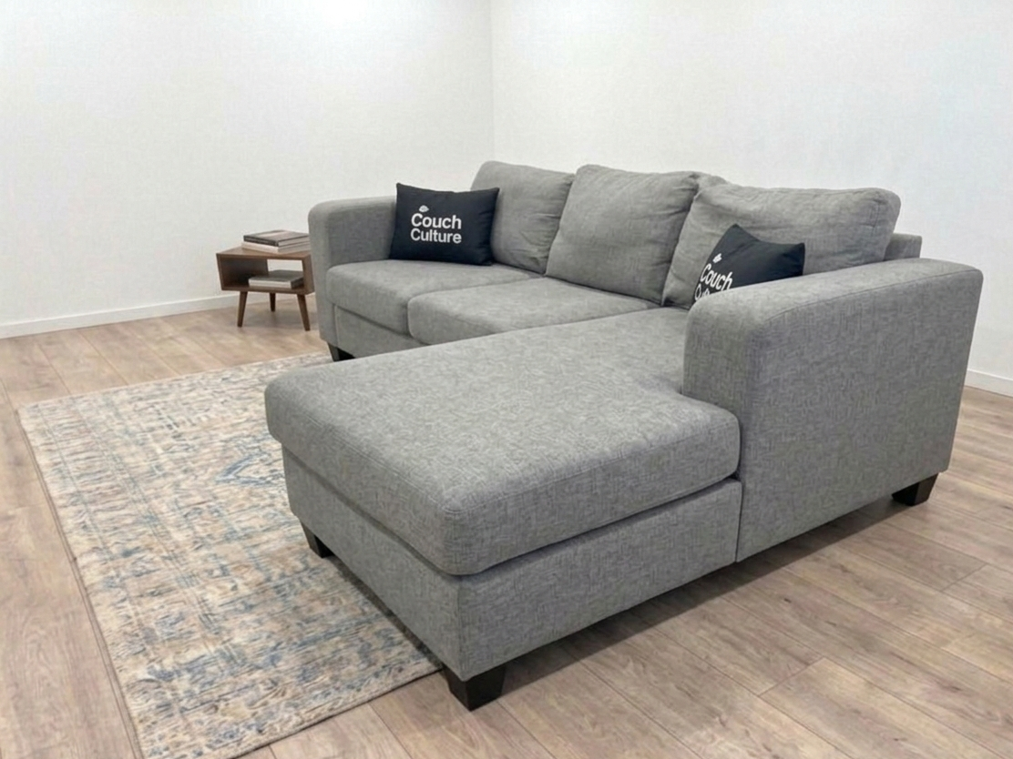 Apartment-Style Grey Sectional Sofa (Pre-Owned)