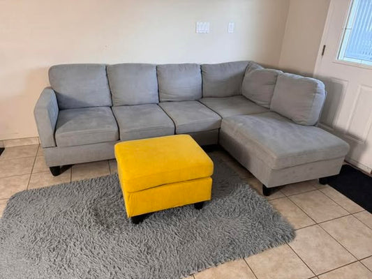 Right Facing Grey Sectional Sofa (PRE-OWNED INVENTORY)
