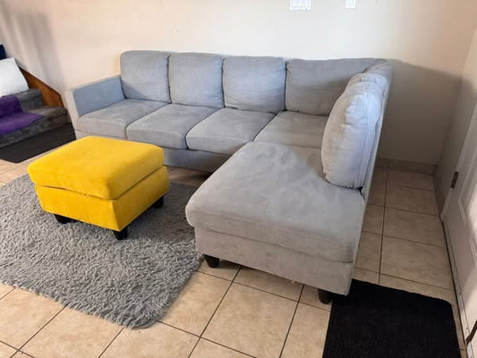 Right Facing Grey Sectional Sofa (PRE-OWNED INVENTORY)