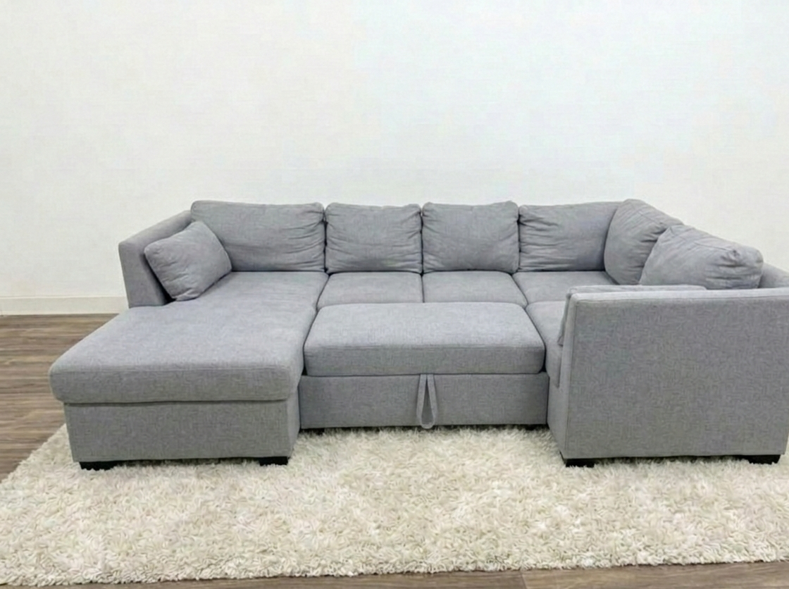 Large Grey Sectional Sofa Bed (Pre-Owned)
